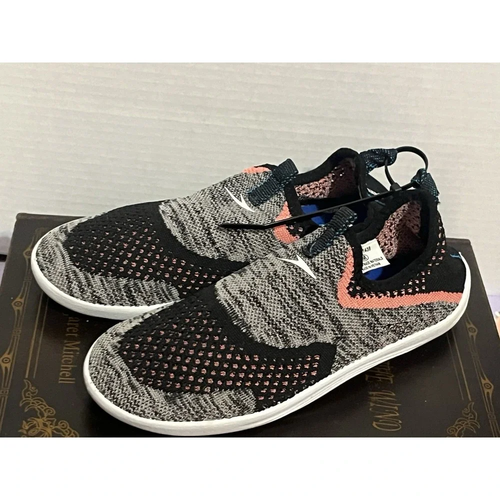 Girls SPEEDO Surf Strider Water Shoes Size‎ M (2-3) Heather Gray/Pink
